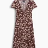 Mini-jurk met V-hals en print
