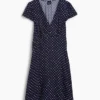 Mini-jurk met V-hals en print
