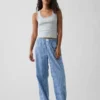 Mini-pyjama-tanktop met ribboord en kanten rand