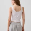 Mini-pyjama-tanktop met ribboord en kanten rand