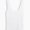Mini-pyjama-tanktop met ribboord en kanten rand