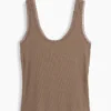 Mini-pyjama-tanktop met ribboord en kanten rand