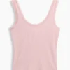 Mini-pyjama-tanktop met ribboord en kanten rand