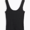 Mini-pyjama-tanktop met ribboord en kanten rand