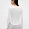 Mini-pyjamatop met ribbel en kanten rand
