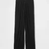 Mini-rib pyjama-broek met wijde pijpen