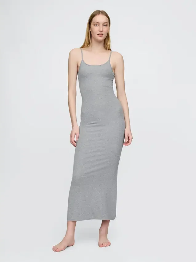 Mini Rib pyjama-maxi-jurk