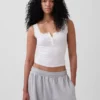 Mini-ribkant Henley-pyjama-tanktop