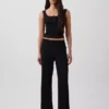 Mini-ribkant Henley-pyjama-tanktop