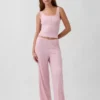 Mini-ribkant Henley-pyjama-tanktop