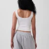 Mini-ribkant Henley-pyjama-tanktop