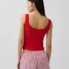 Mini-ribkant Henley-pyjama-tanktop