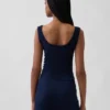 Mini-ribkant Henley-pyjama-tanktop