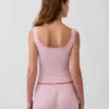 Mini-ribkant Henley-pyjama-tanktop