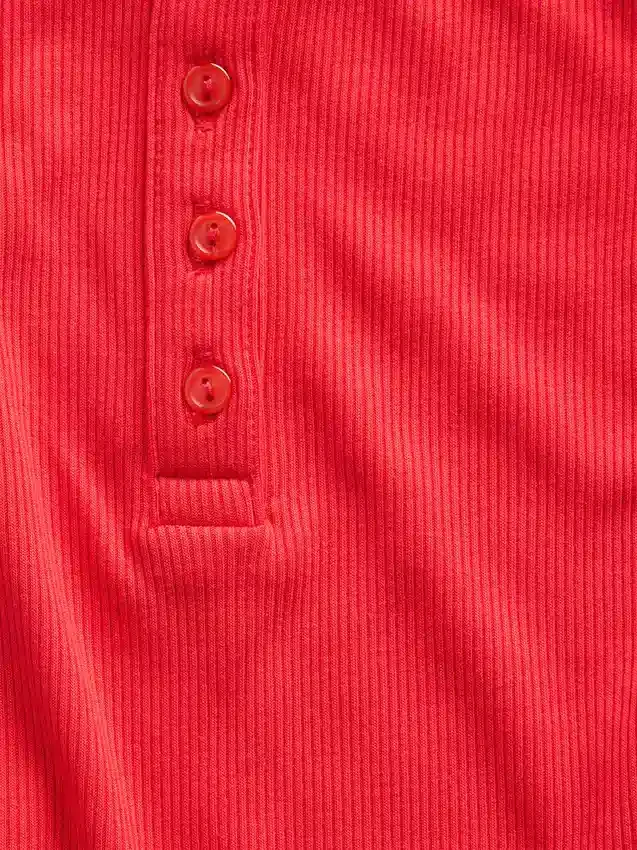 Mini-ribkant Henley-pyjama-tanktop