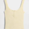 Mini-ribkant Henley-pyjama-tanktop