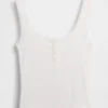 Mini-ribkant Henley-pyjama-tanktop