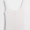 Mini-ribkant Henley-pyjama-tanktop