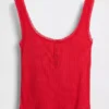 Mini-ribkant Henley-pyjama-tanktop