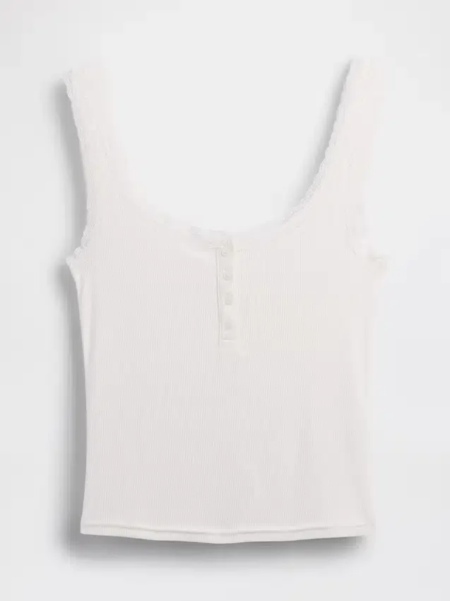 Mini-ribkant Henley-pyjama-tanktop