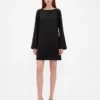 Mini-shiftjurk met boothals