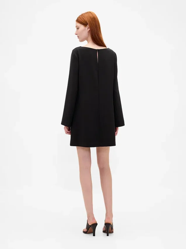 Mini-shiftjurk met boothals