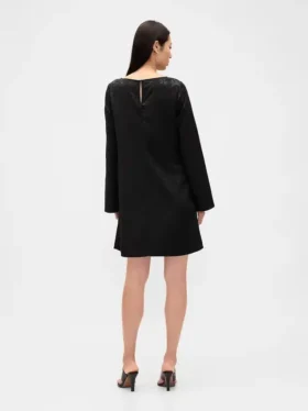 Mini-shiftjurk met boothals