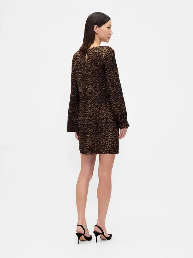Mini-shiftjurk met boothals