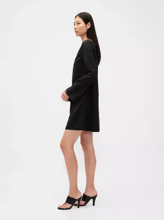 Mini-shiftjurk met boothals