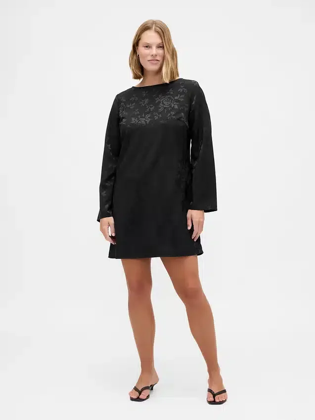 Mini-shiftjurk met boothals