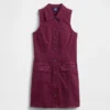 Mini-shiftjurk van denim met kraag