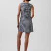 Mini-shiftjurk van gingham-denim