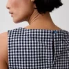 Mini-shiftjurk van gingham-denim