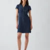 Mini-shirtjurk met empire-taille