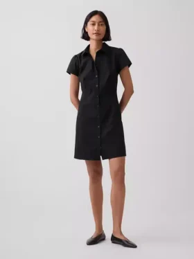 Mini-shirtjurk met empire-taille