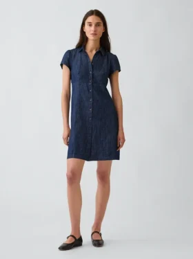 Mini-shirtjurk met empire-taille