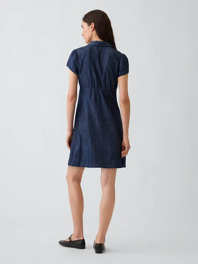 Mini-shirtjurk met empire-taille