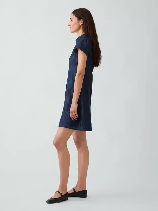 Mini-shirtjurk met empire-taille