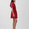 Mini-shirtjurk van linnenmix met getailleerde taille