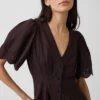Mini-shirtjurk van linnenmix met getailleerde taille