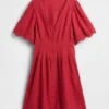 Mini-shirtjurk van linnenmix met getailleerde taille
