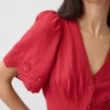 Mini-shirtjurk van linnenmix met getailleerde taille