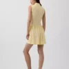 Mini-shirtjurk van linnenmix met verlaagde taille