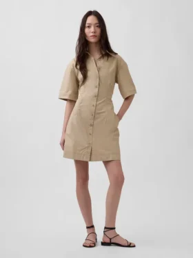 Mini-shirtjurk van popeline