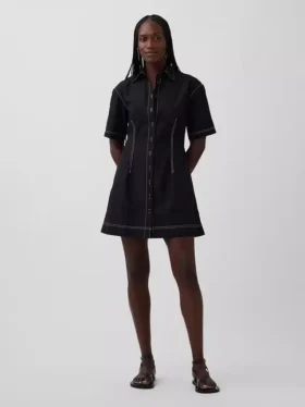 Mini-shirtjurk van popeline