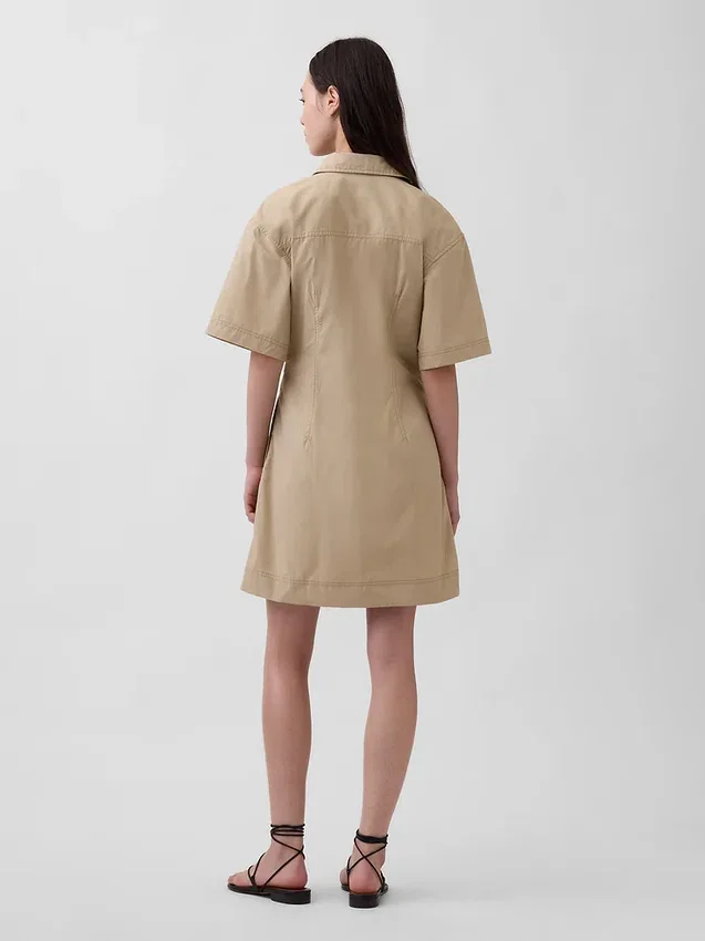 Mini-shirtjurk van popeline