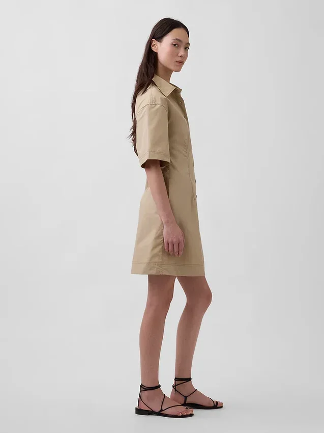 Mini-shirtjurk van popeline