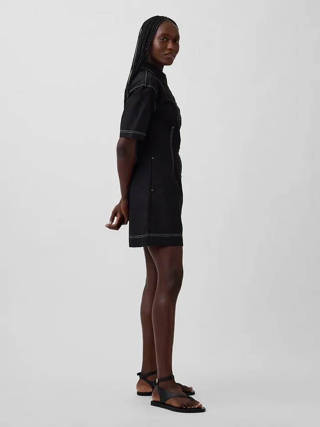 Mini-shirtjurk van popeline