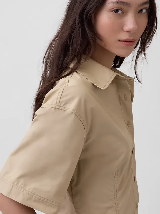 Mini-shirtjurk van popeline