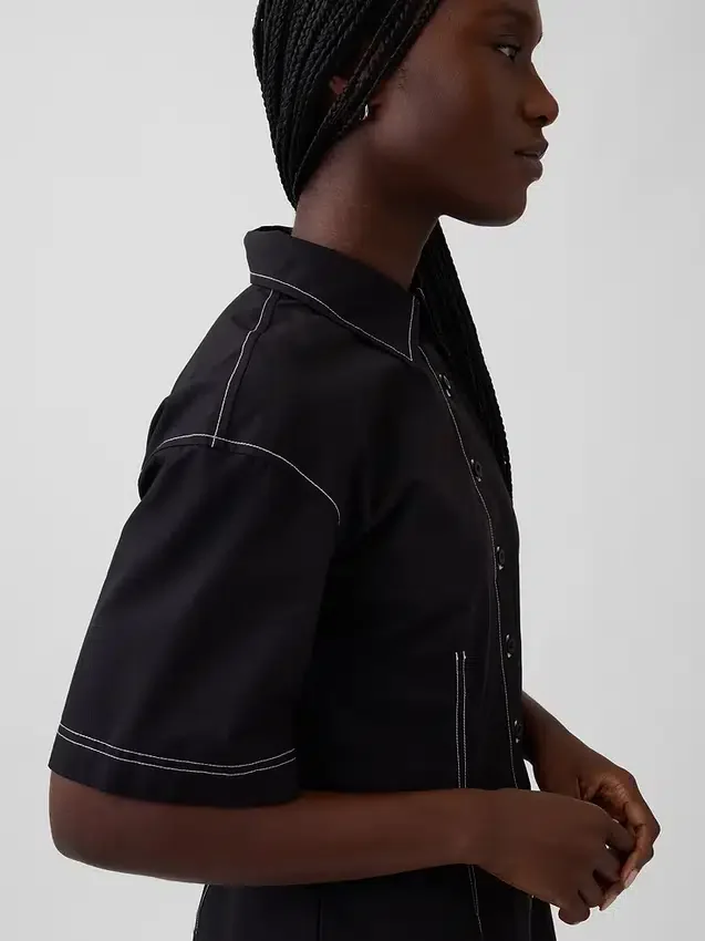 Mini-shirtjurk van popeline